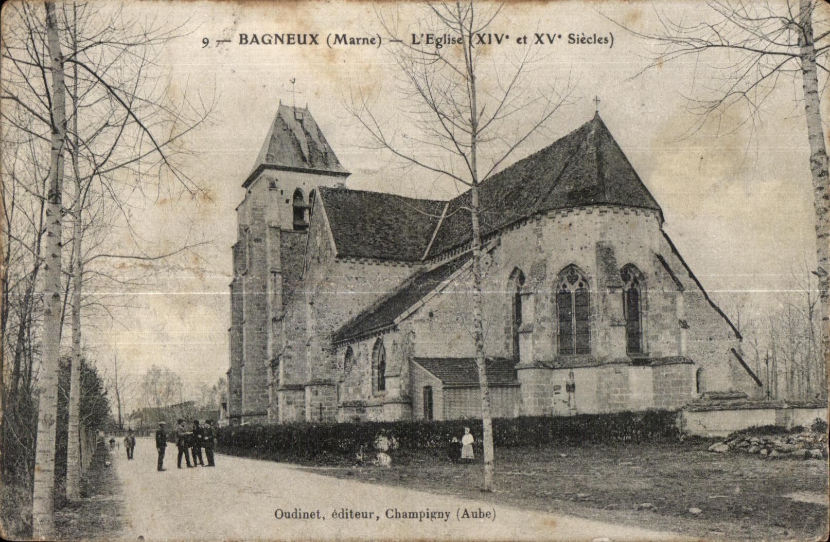 CPA Bagneux Marne L Eglise XIV et XV Siecles Oudinet editeur Champigny Aube