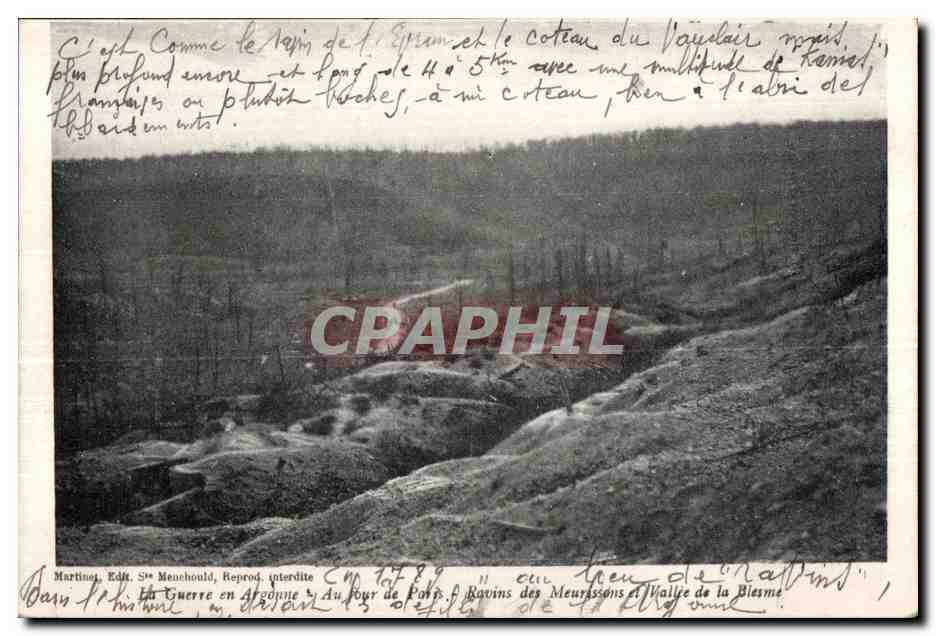 Ravins des Meurassons et Vallée de la Blesme — La Guerre en Ardèche — Éditeur S.° Menehould
