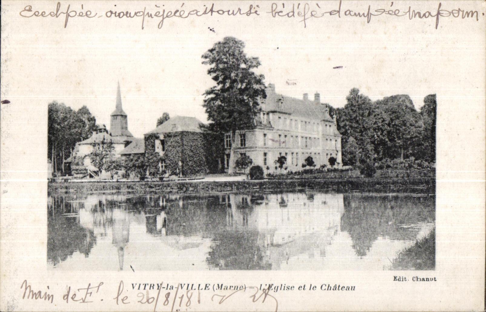 CPA Vitry la Ville Marne I Eglise et le Chateau