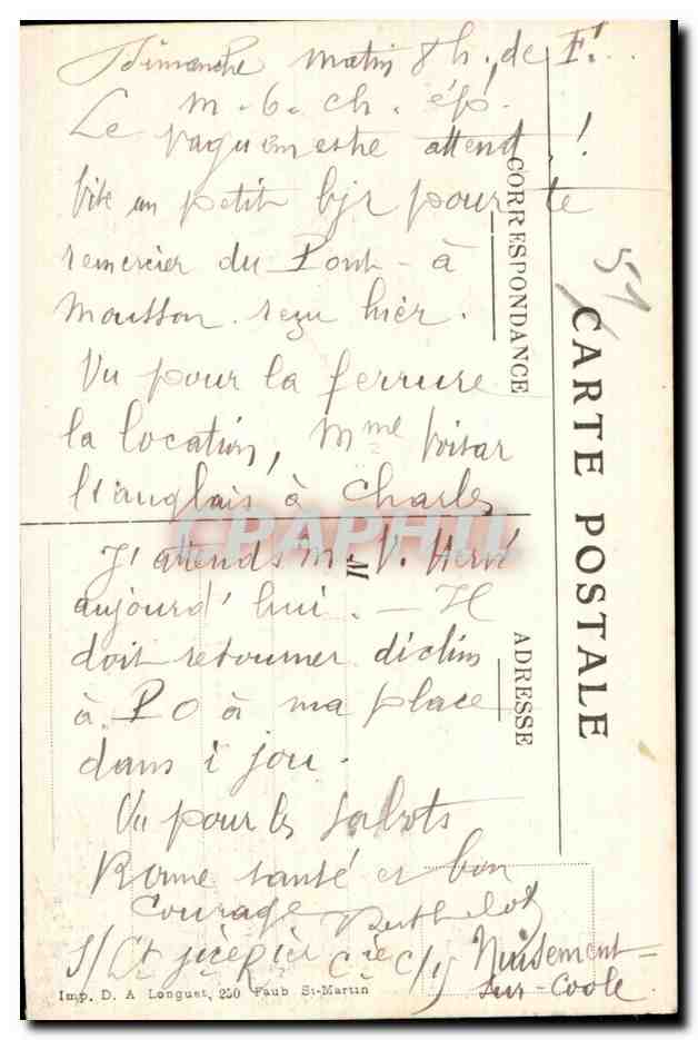 CPA Guerre 1914-1915 L Argonne Servon Melzicourt L importante Ferme de La Chapelle apres son bombardement — Rückseite