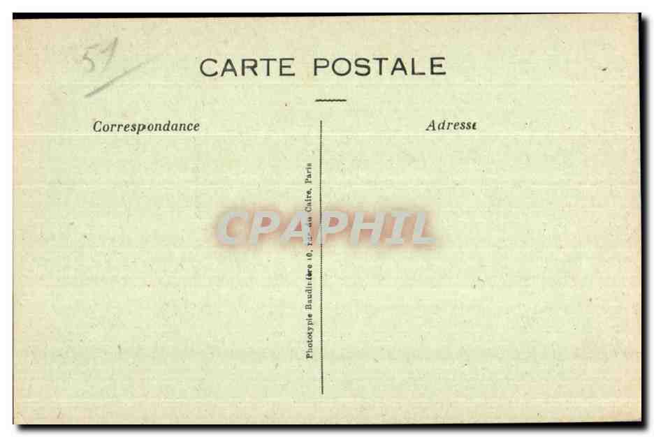 Dives-près-Lassigny — Ruines du château incendié en 1917 — Phototypie Hautilière, Paris — Verso