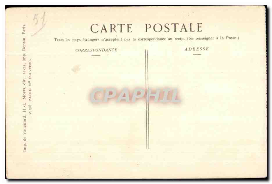 CPA Guerre 1914-15 Sommesous Interieur de I Eglise — Rückseite