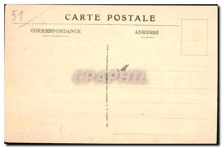 CPA La Guerre En Champagne Cernay En Dormois Marne Ruines de I Eglise Militaria — Back