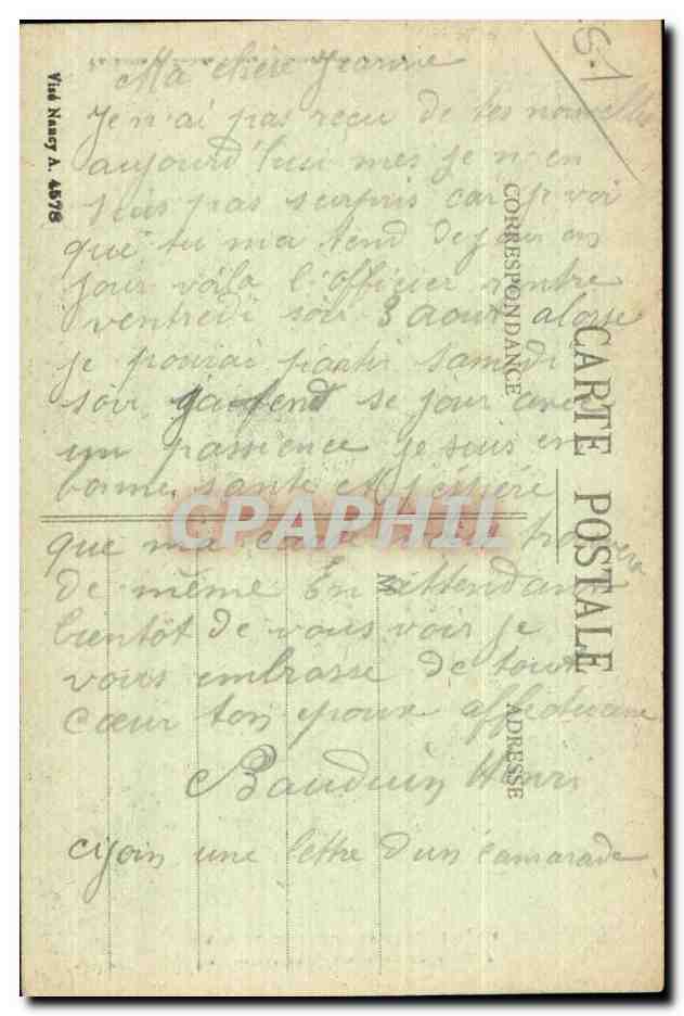 CPA La Guerre en Champagne 1914-1917 Cauroy Ies Hermonville L Eglise — Back