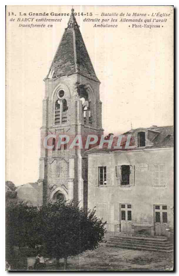 Barcy — Église transformée en ambulance — Phot-Express