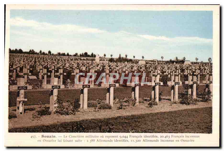 CPA Militaria CPA Souain-Le Cimetiere militaire