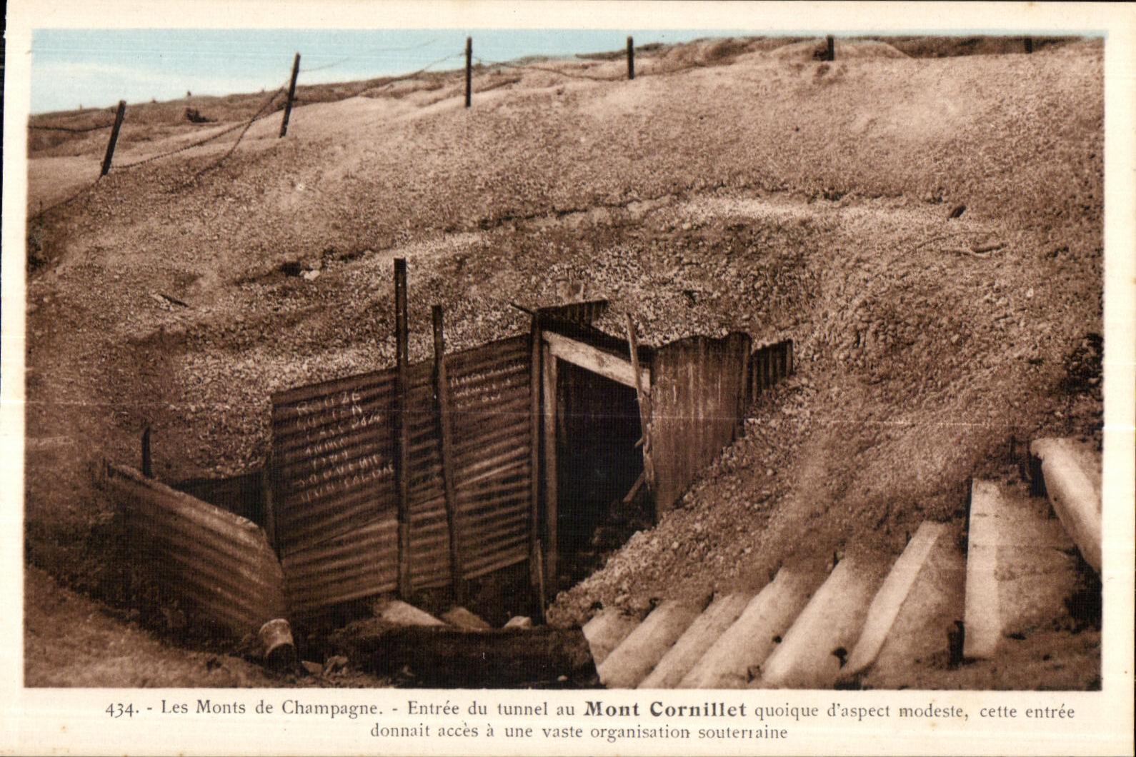 Les Monts de Champagne — Entrée du tunnel au Mont Cornillet — Jacques Freville, éditeur, Reims