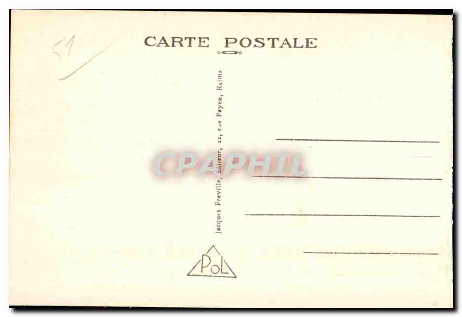 CPA Militaria CPA La Pompelle Attaque allemande du 15 Juillet 1918 Tank char d assaut  — Rückseite