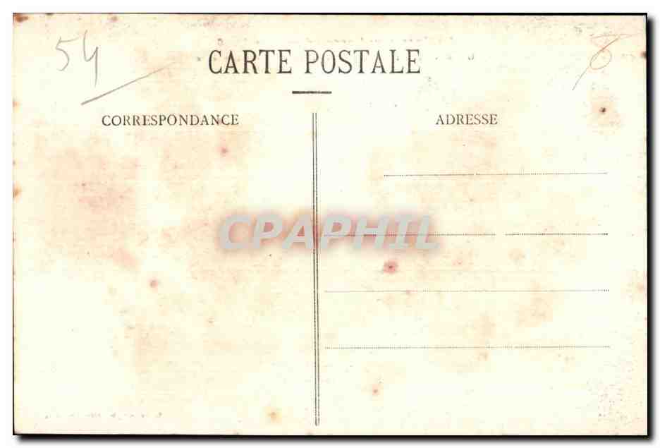 Gerbéviller incendié par les Allemands — Vue intérieure — K. Bastien, lib.-édit., Lunéville — Rückseite