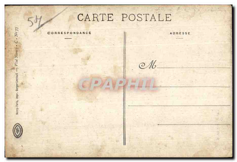 Ballon de Guebwiller — Les Cuisines — Nancy-Paris, impr. Bergue-Lerroult, C.-No. 77 — Rückseite