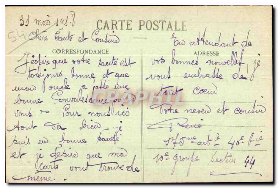 CPA Militaria CPA La Guerre en Lorraine en 1914-1918 Gerbeviller bombarde et incendie par les Allemands Rue de Lorraine — Rückseite