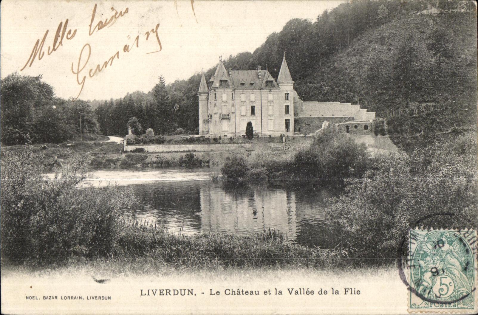 LIVERDUN - Le Château et la Vallée de la Flie — NOEL. BAZAR LORRAIN, LIVERDUN