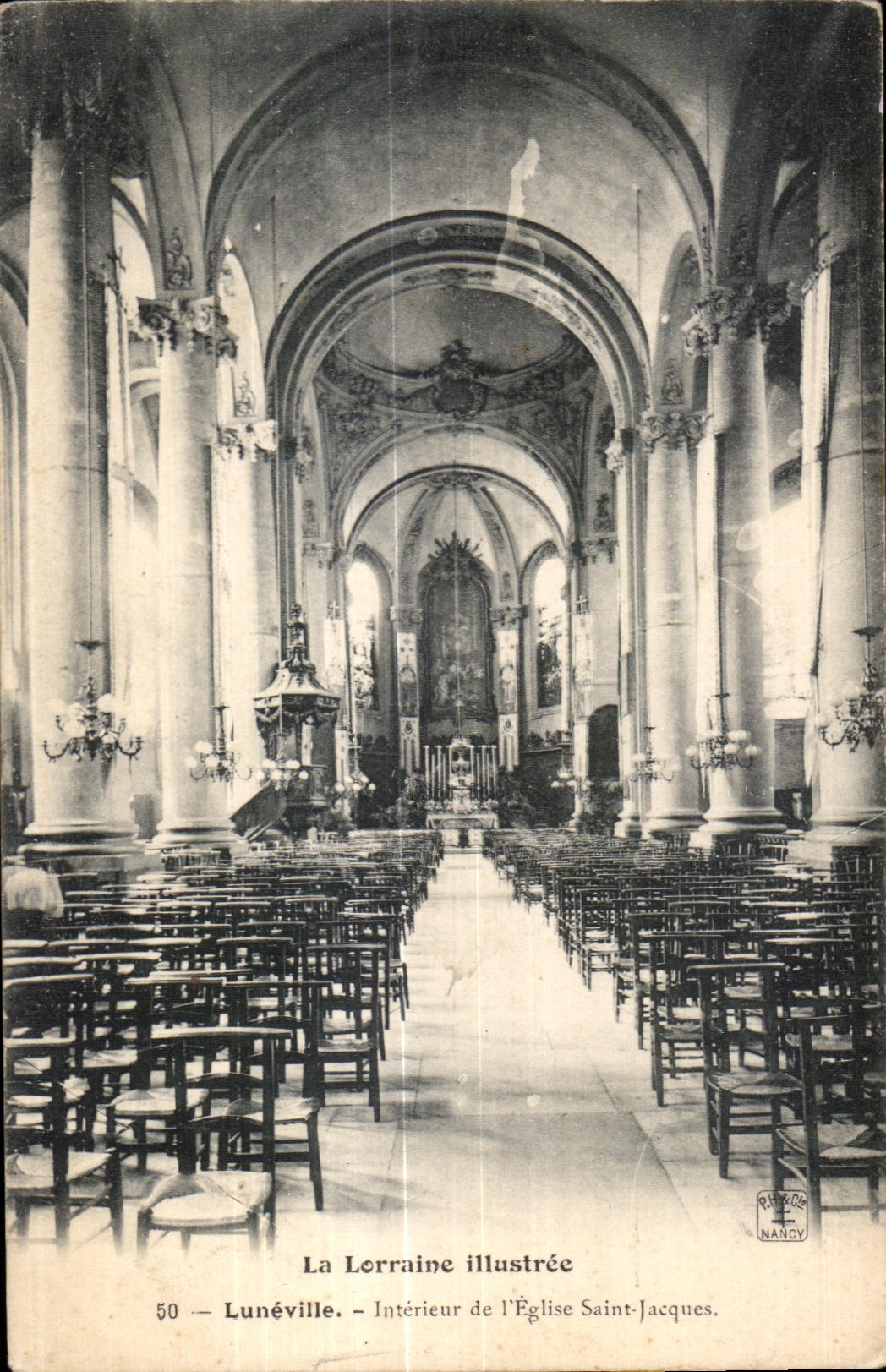 Lunéville — Intérieur de l'Église Saint-Jacques — La Lorraine illustrée, n°50