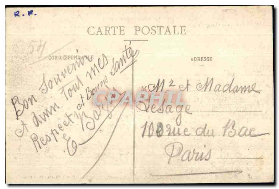 CPA Militaria CPA En Lorraine Guerre 1914 Luneville Rue Chanzy — Verso