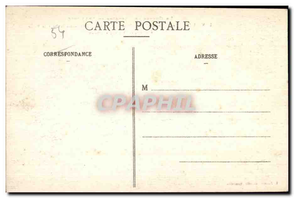 CPA Militaria La Guerre en Lorraine en 1914-1915 Luneville Le Pont de Viller — Verso