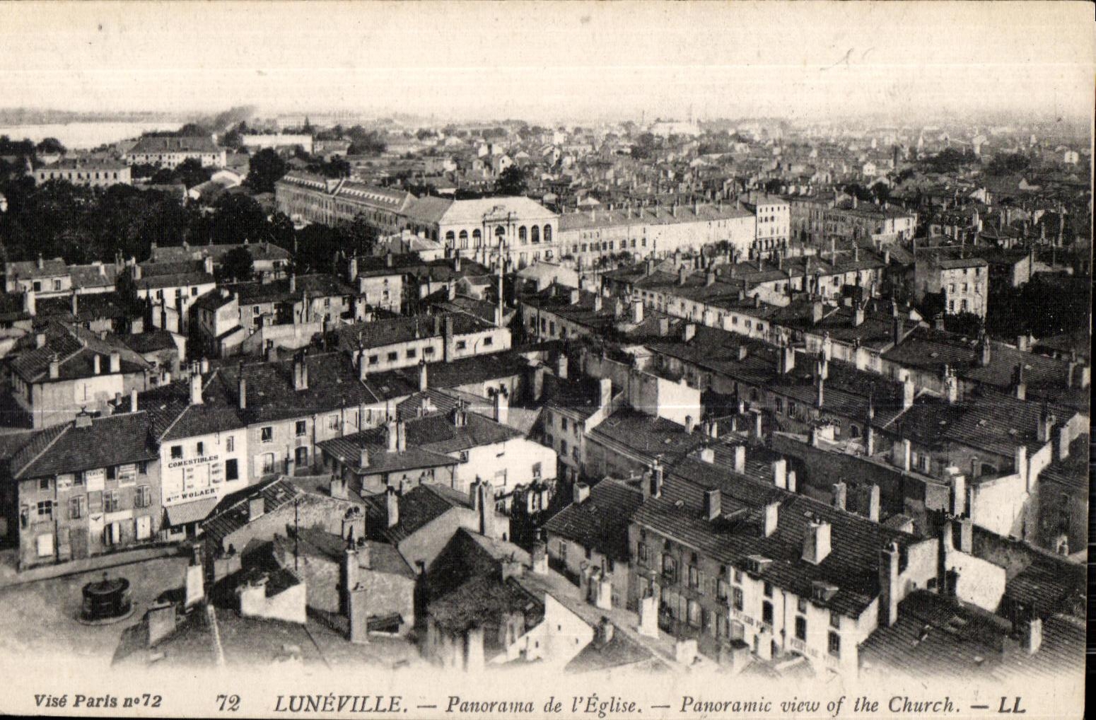 CPA Luneville Panorama de l Eglise 