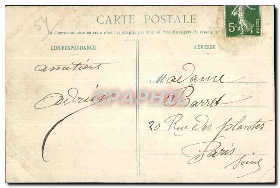 CPA Nancy La Gare Eglise St Leon Faubourg Stanislas — Rückseite