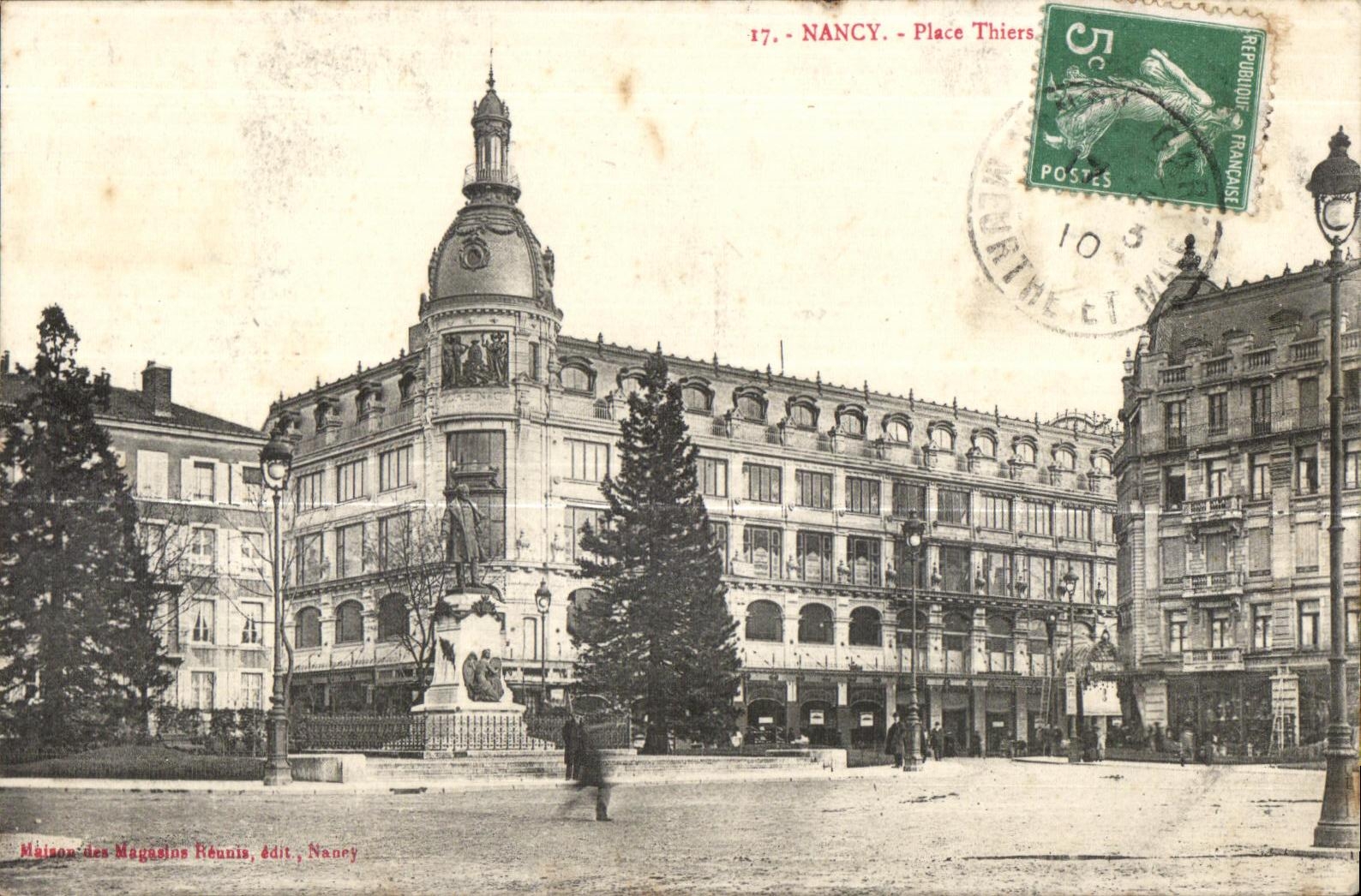 NANCY - Place Thiers — Maison des Magasins Rénnis, édit. Nancy
