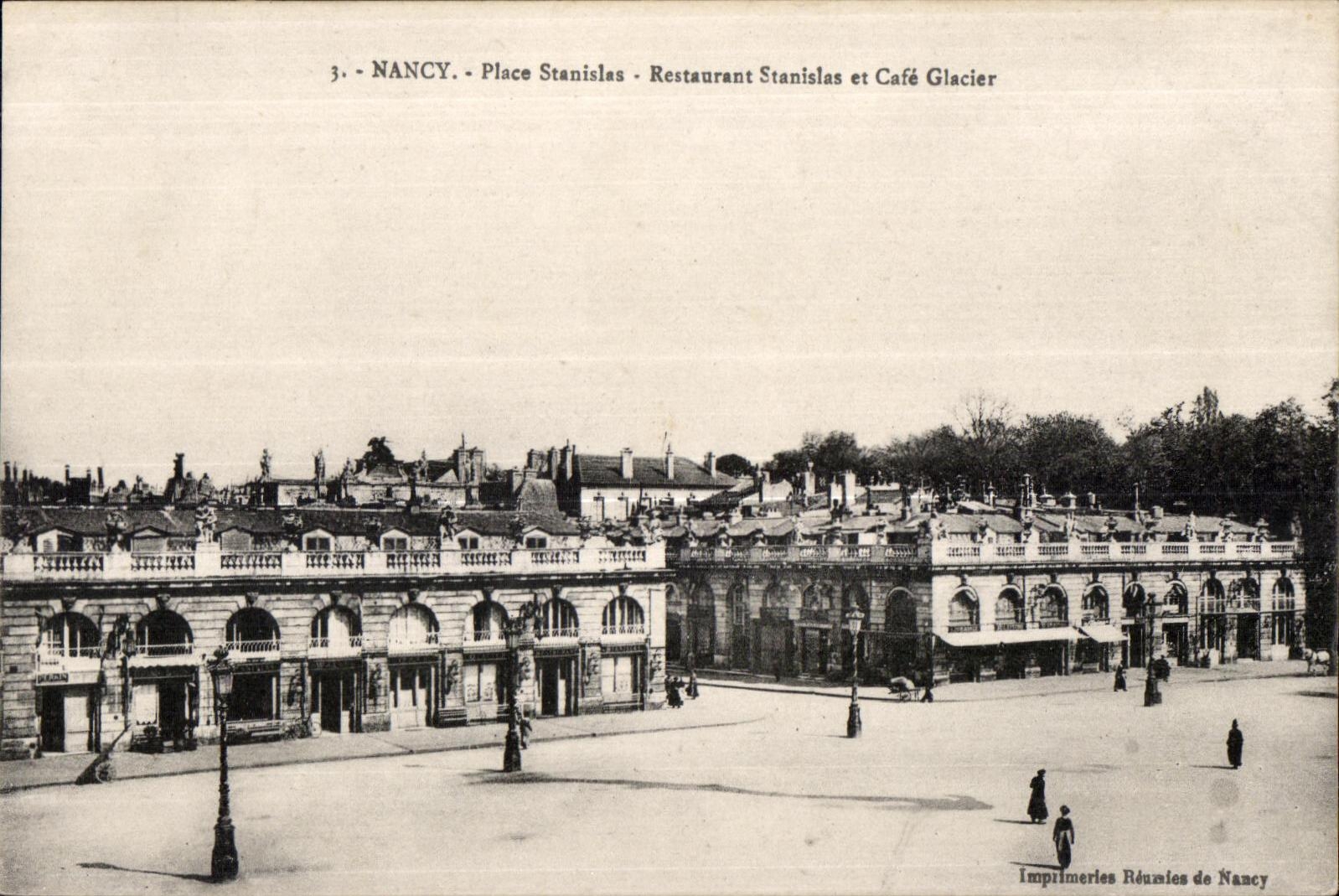 CPA Nancy Place Stanislas Restaurant Stanislas et Cafe Glacier