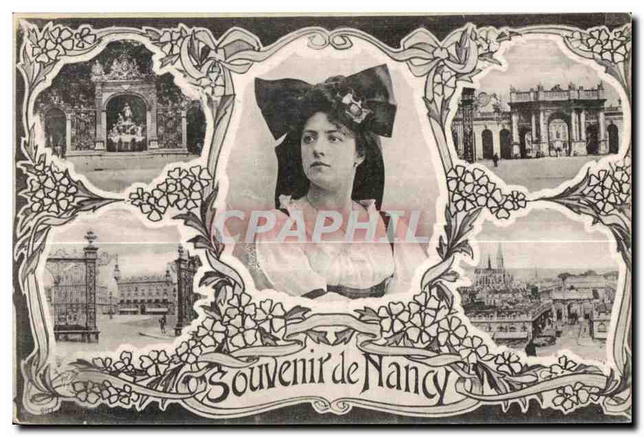 CPA Souvenir de Nancy Folklore Costume Alsace lorraine Femme