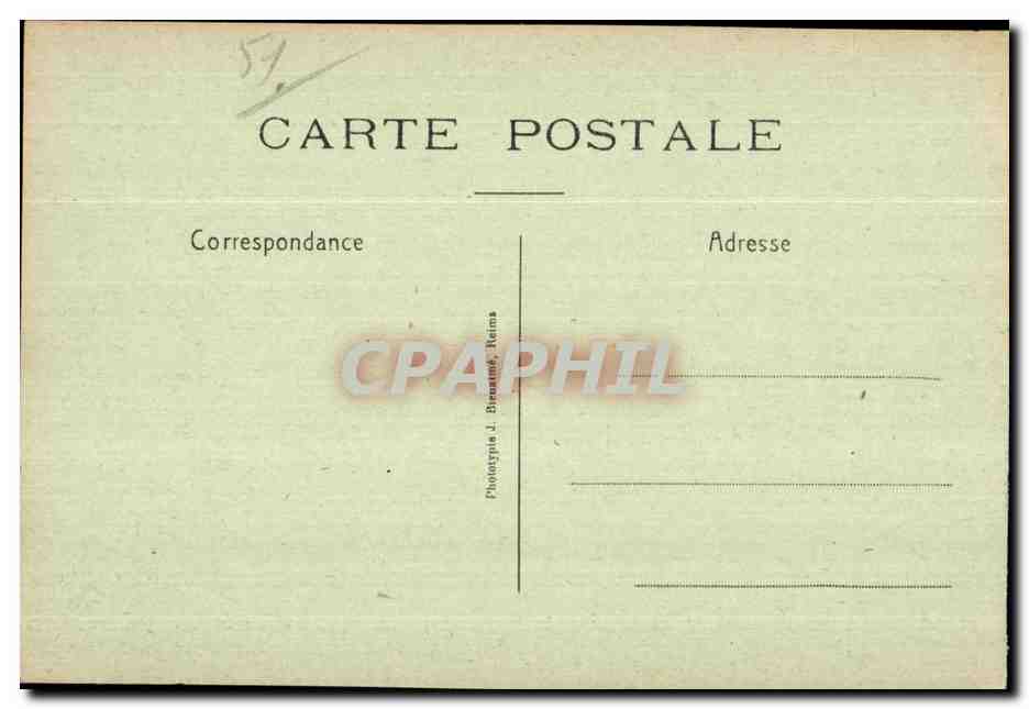 Reims en ruines — Entrées Rue Henri IV et Rue de Mars — L. Michaud, édit., Reims — Verso