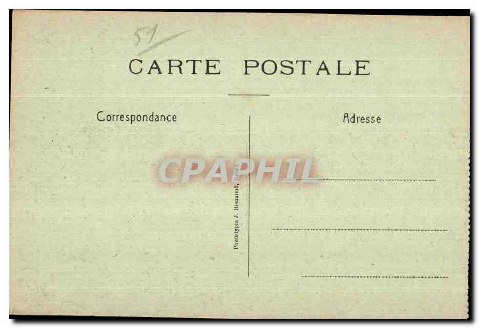 Reims En Ruines Boulevard Jamin Miltiaria — Verso
