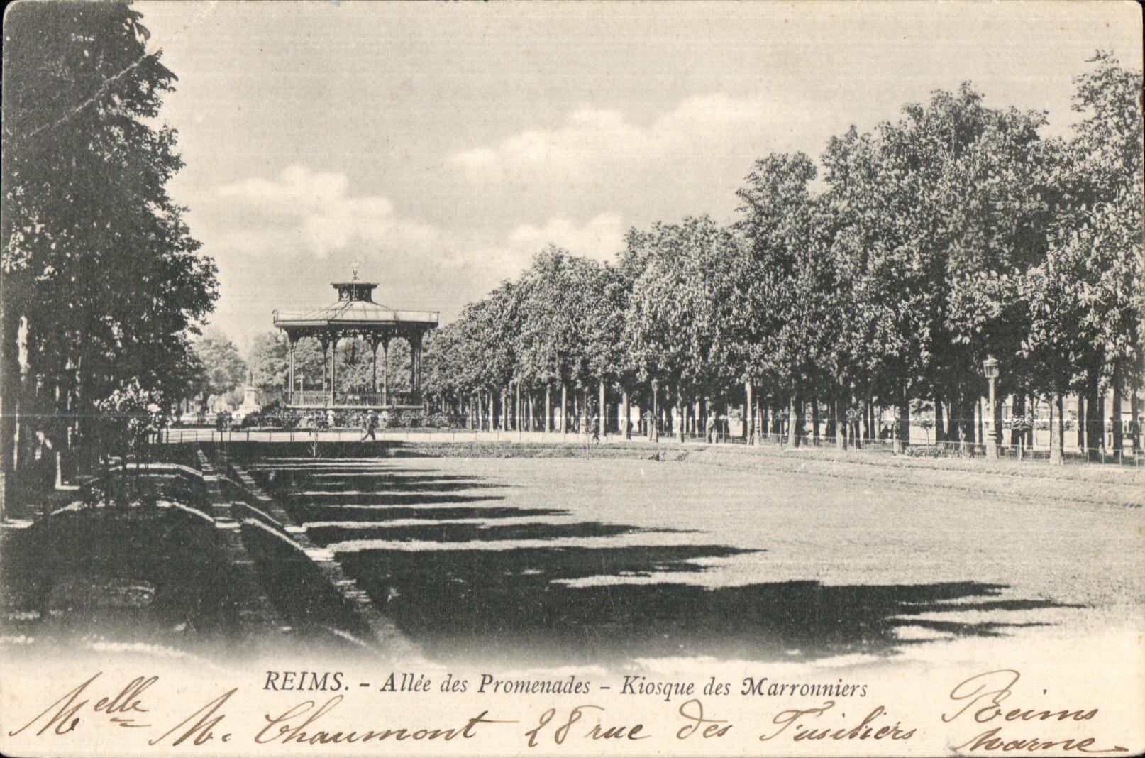 Reims - Allée des Promenades - Kiosque des Marronniers — éditeur anonyme, n° de série non visible