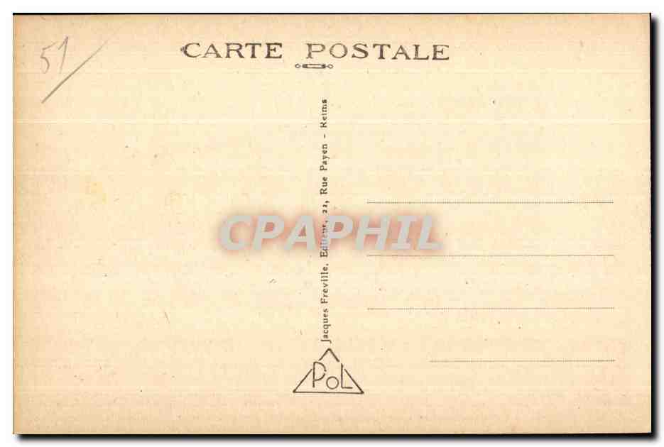 Reims — Vue générale des Etablissements Pommery, vue prise de la Butte Saint-Nicaise — Pol, n°631 — Rückseite