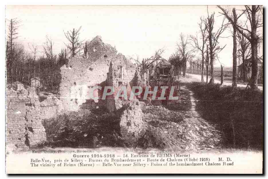 Ruinen von Belle-Vue in der Nähe von Sillery — Umgebung von Reims — Marcel Delbry, Phototypie, Bordeaux — n°54