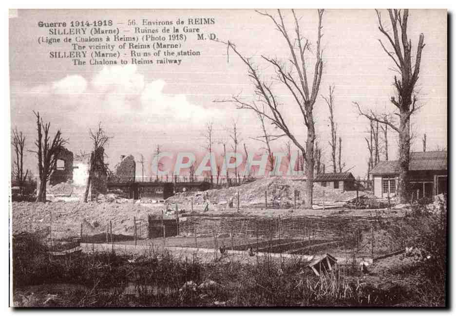 Sillery (Marne) — Ruines de la Gare — Photo 1918