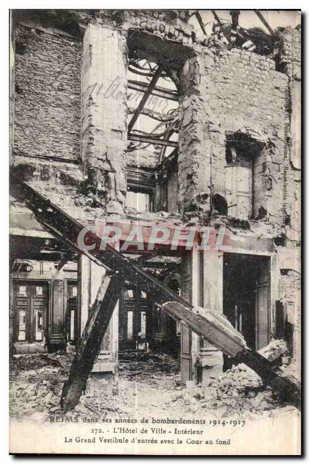 Reims dans ses années de bombardements 1914-1917 — L'Hôtel de Ville - Intérieur