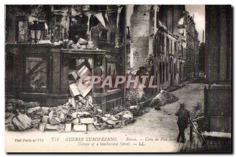 Reims — Bombenbeschädigter Straßeneck — Visé Paris Nr. 772