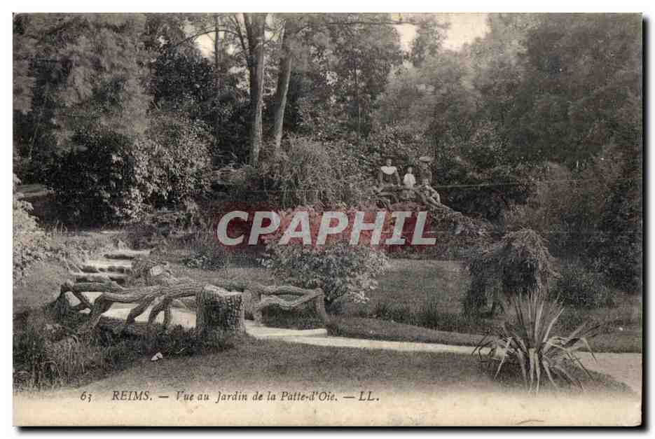 Reims — Ansicht des Jardins de la Patte-d'Oie — LL.