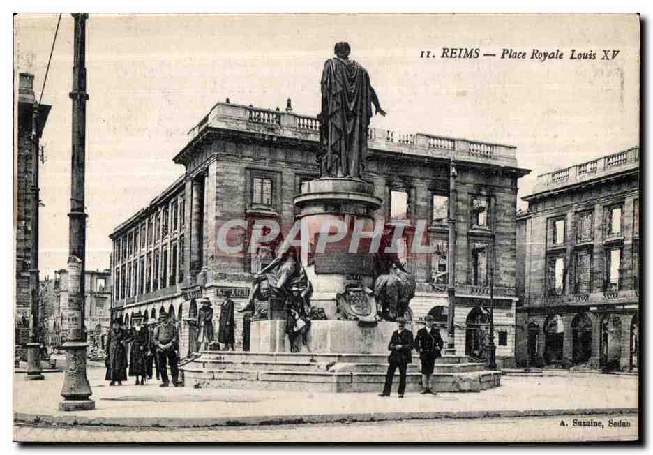 Reims — Place Royale Louis XV — A. Suzaine, Sedan