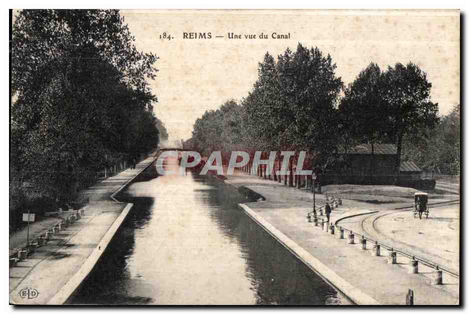 Reims — Une vue du Canal — Éditeur E.D. n°184