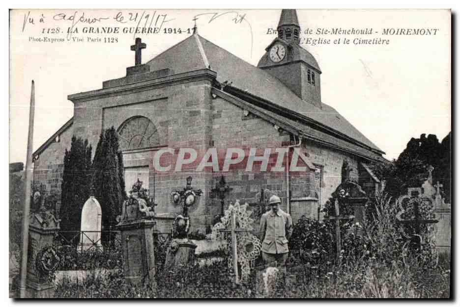 Église et cimetière de Sle-Mènehould - Moiremont — Phot-Express, série 1128