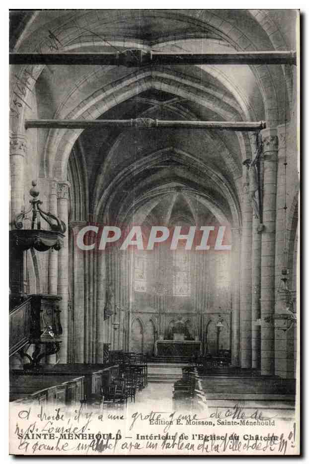 Sainte-Ménéhould — Intérieur de l'Église du Château — Édition E. Moisson