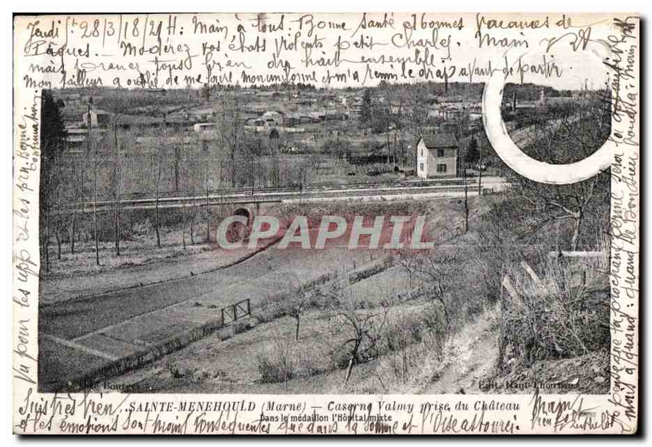 CPA Sainte Menehould (Marne) Caserne Valmy prise du Chateau
