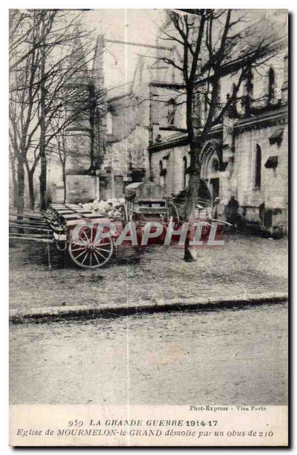 Église de Mourmelon-le-Grand — démolie par un obus de 210 — Phot-Express - Visa Paris, n° 959