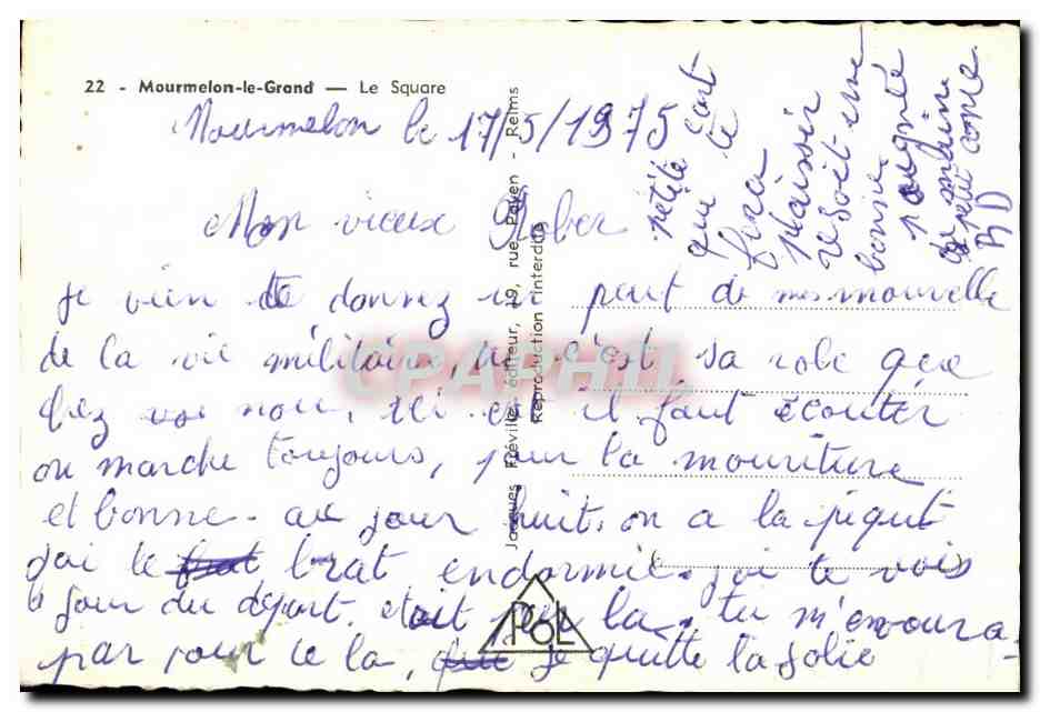 Mourmelon-le-Grand — Le Square — Éditeur Pol — Verso