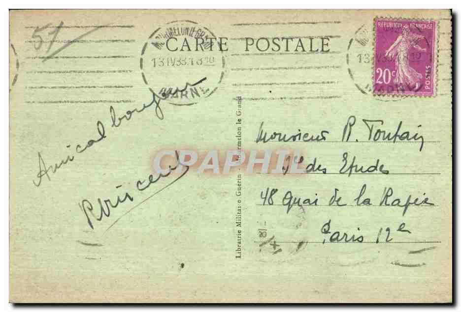 Camp de Mourmelon — Phare et Baraquements — Librairie Militaire Guérin — Reverso