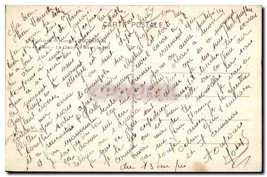 CPA Mourmelon le Grand Le camp Militaria — Reverso