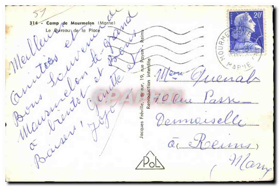 Camp de Mourmelon (Marne) — Le Bureau de la Place — éditeur POL, n° 57 — Reverso