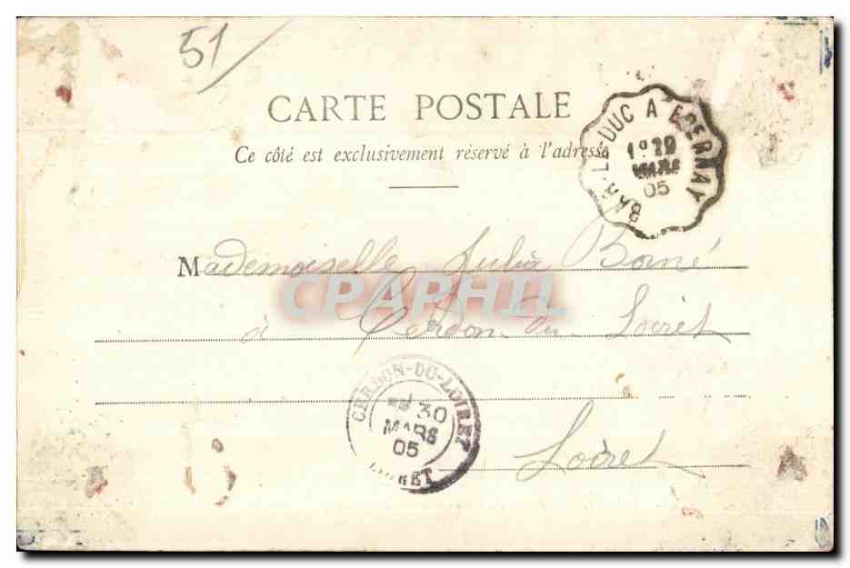 Canal de Mau (pris du Pont Croix des Teinturiers) — Châlons-sur-Marne — G. Durand, phot.-édit., Châlons — Verso