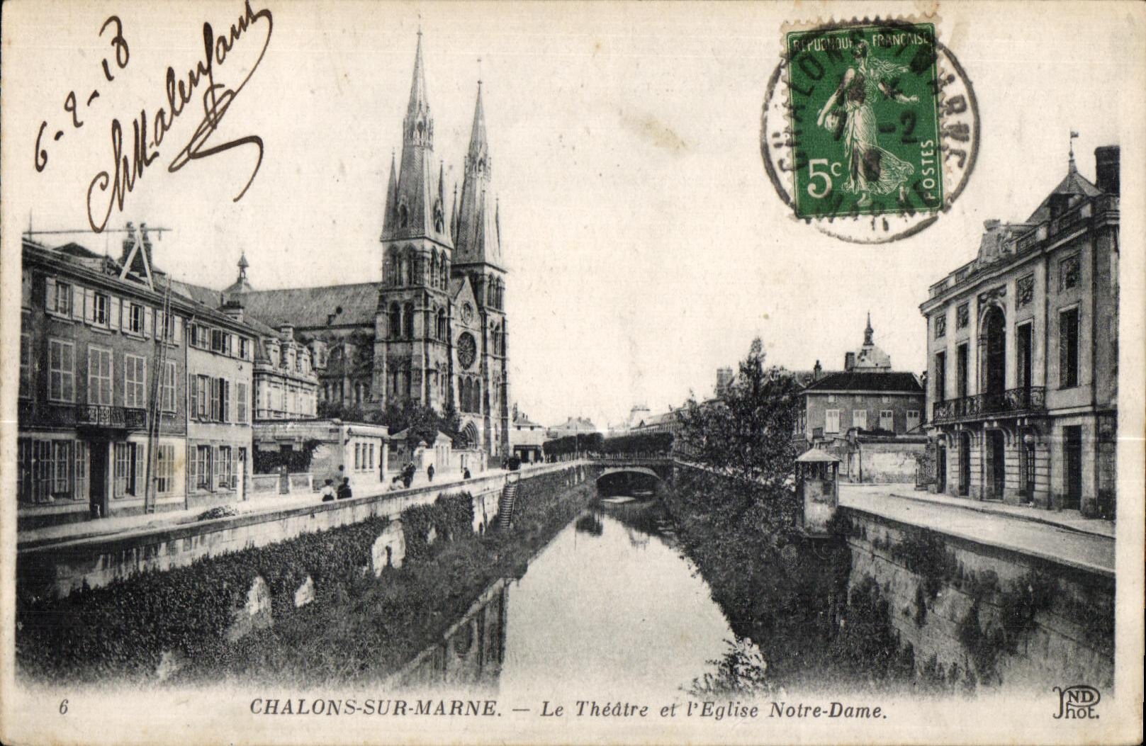 Chalons Sur Marne Le Theatre et l Eglise Notre Dame