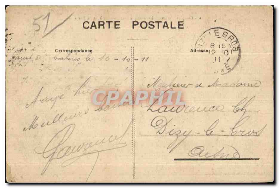 Camp de Châlons - Les Baraquements, vus du haut du Phare — Librairie Militaire Goupil, n°26 — Verso