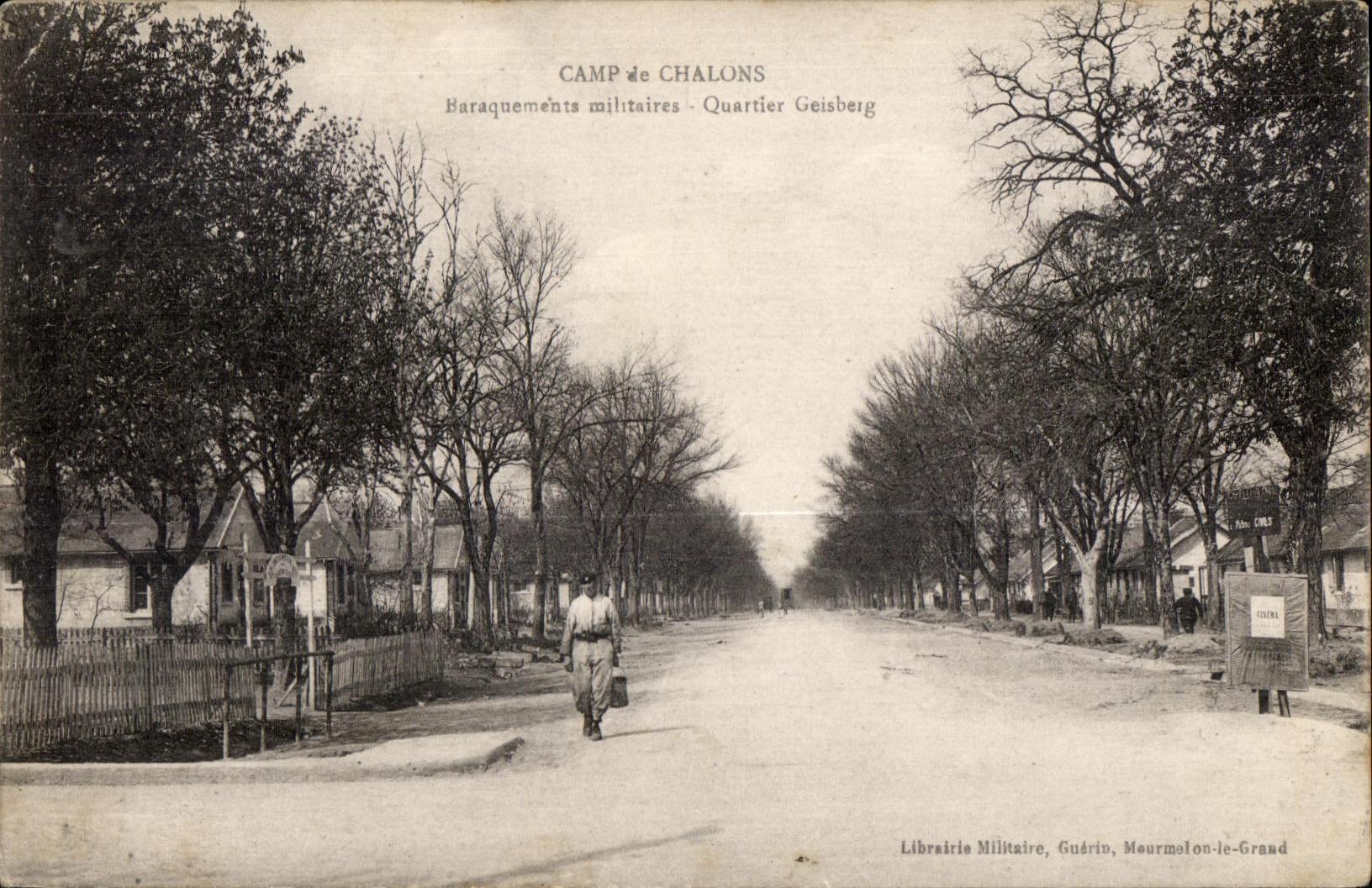 Camp de Chalons — Baraquements militaires - Quartier Geisberg — Librairie Militaire, Guérin, Mourmelon-le-Grand