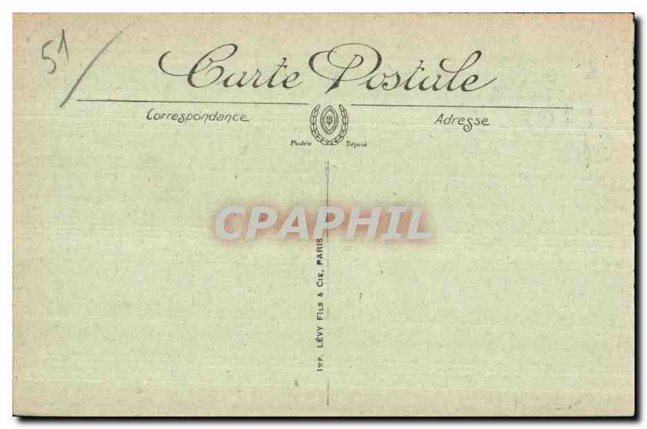 CPA Chalons Sur Marne Le Quarlier Corbineau Militaria  — Verso