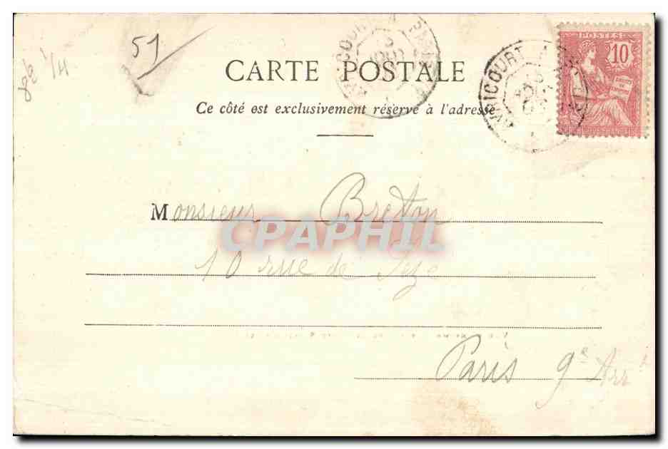 CPA Chalons Sur Marne Vue D Ensemble prise de la porte Sainte Croix  — Verso
