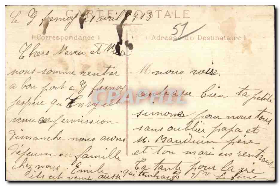 CPA Chalons Sur Marne La Place et I Hotel de Ville — Verso